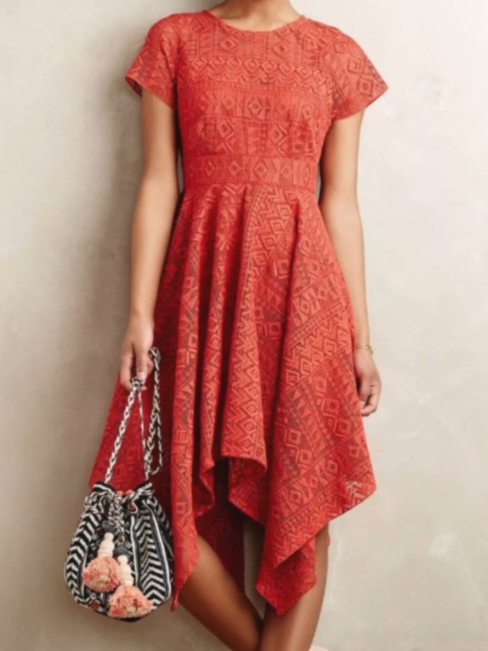 Maeve Orange Lace Dress - Picture 6 of 6
